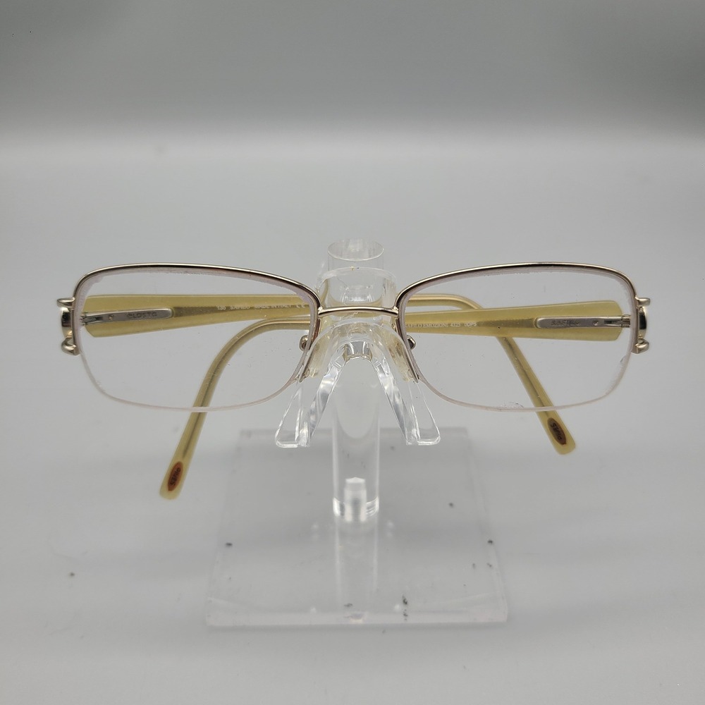 Safilo Emozioni 4325 Gold Semi Rimless Eyeglasses Frames Italy 135 0DP5